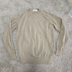 L.L. Bean Men's Tan Sweater 100% Cotton